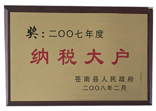 2007年度纳税大户